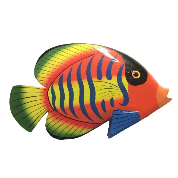 Tropischer Fisch Deko aus Holz 30cm