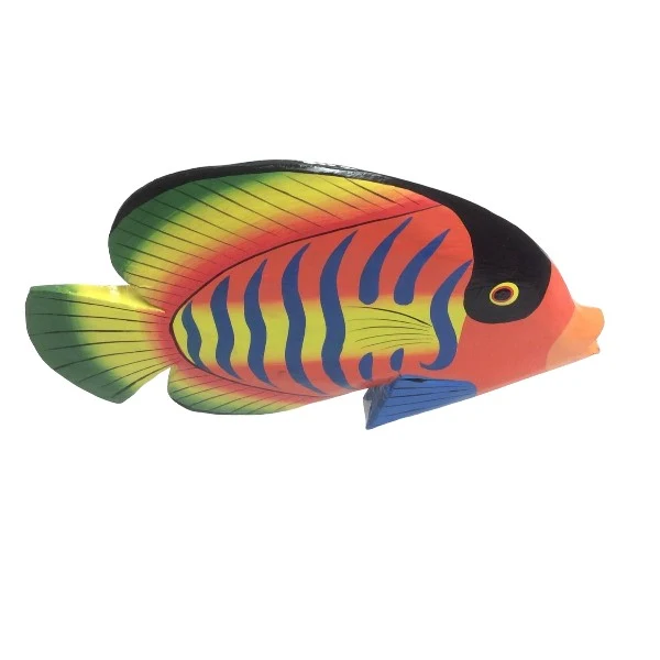 Tropischer Fisch Deko aus Holz 30cm