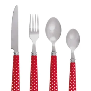 Besteck Dotty rot dinner 4er-Set