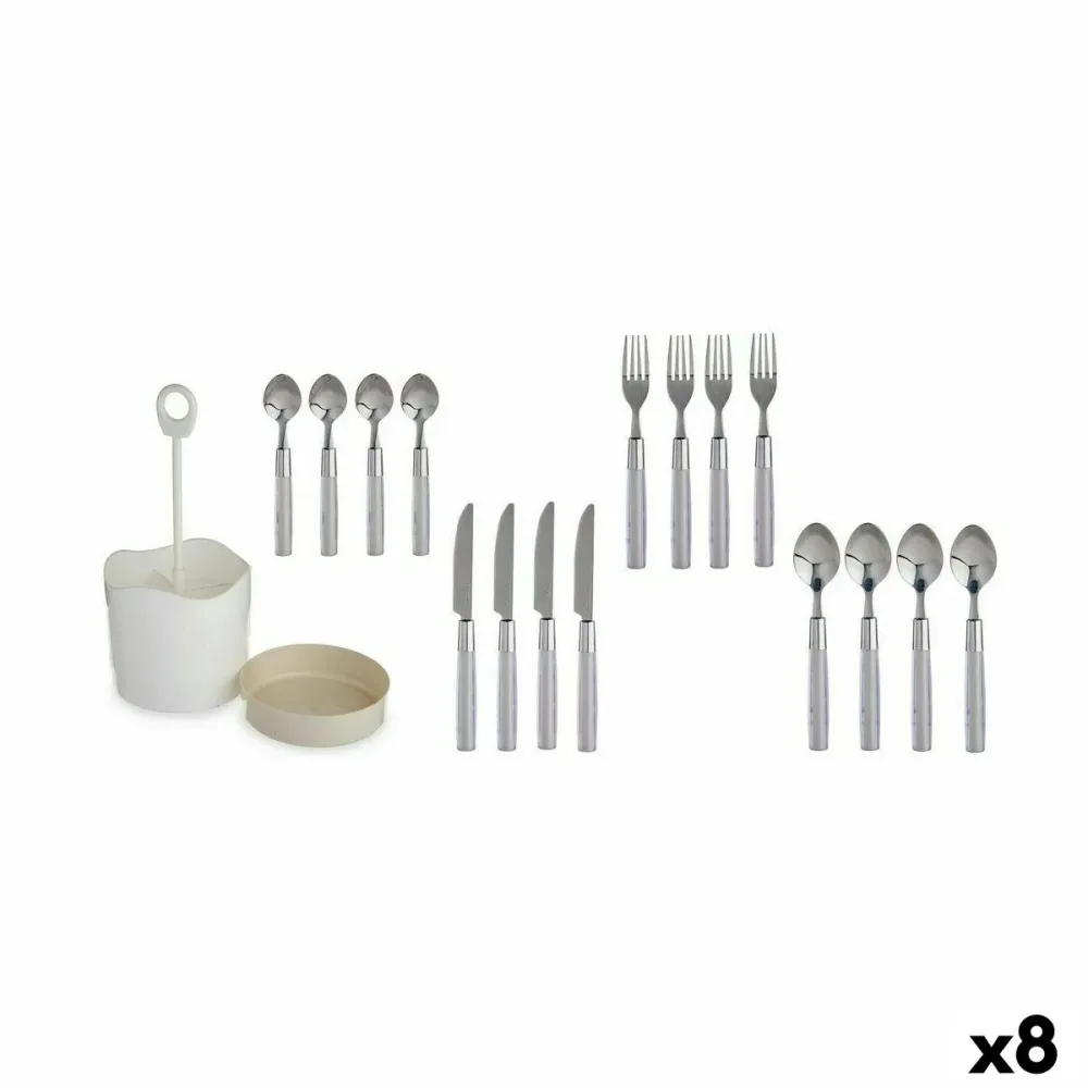Besteck-Set Grau Edelstahl (8 Stück)