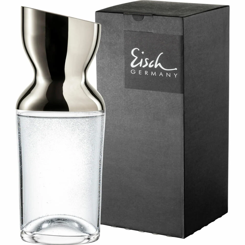 Eisch Karaffe No Drop, Wasserkaraffe, Weinkaraffe, Kristallglas, Platin, 1 L, 30184311