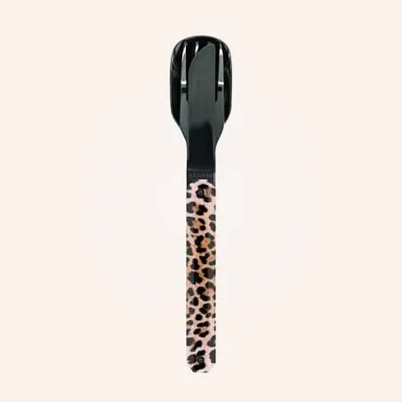 Gerades magnetisches Besteck 12H34 - Leopard - Akinod