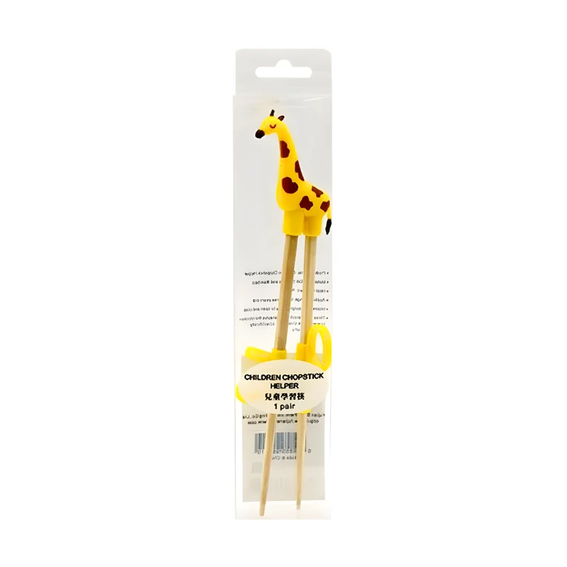 Giraffe Kinder-Essstäbchen mit Silikonspitze