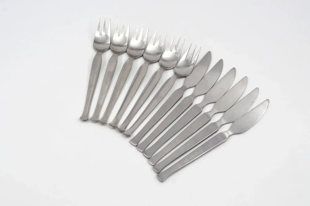 Mid-Century Carl M. Cohr Atlas Cohr Denmark Besteck Set dänisches Design Besteck 1960s Einar Cohr Danish Modern Design