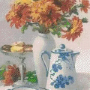 Pixelhobby Klassik Set - Delfter blaue Kanne mit Chrysantemen
