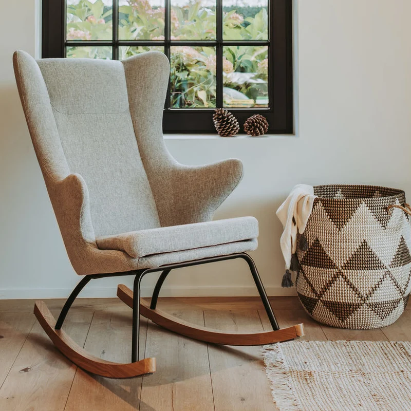 Quax Schaukel-/Stillsessel De Luxe Sand Grey