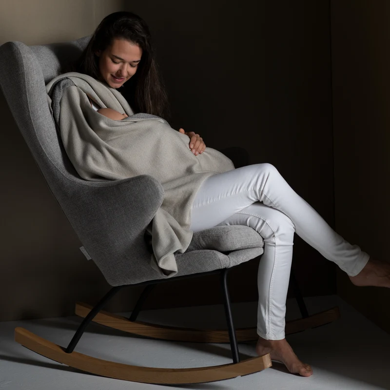 Quax Schaukel-/Stillsessel De Luxe Sand Grey