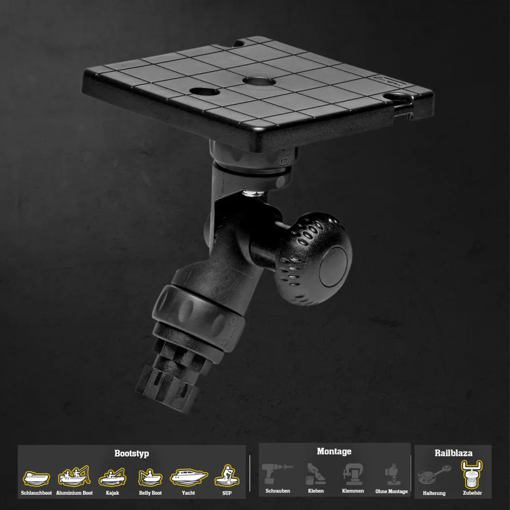 Railblaza Fish-Finder Mount R-Lock S, Plattform Echlolote (102 x 102mm) neigbar