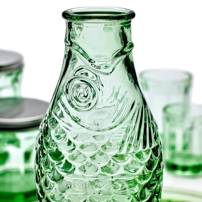 Serax Karaffe Flasche Fisch grün von Paola Navone H29cm