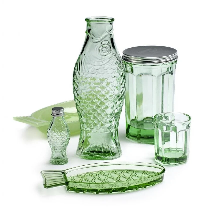 Serax Karaffe Flasche Fisch grün von Paola Navone H29cm