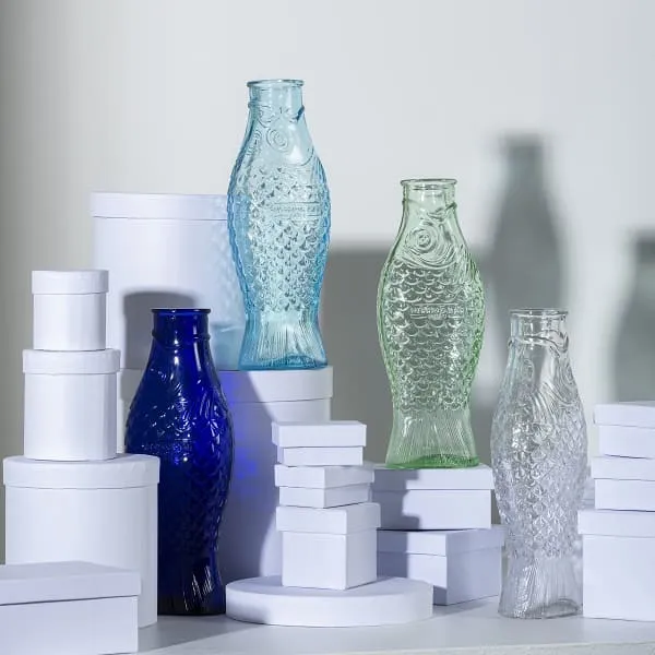 Serax Karaffe Flasche Fisch grün von Paola Navone H29cm
