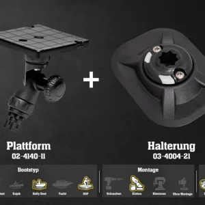 Set: Railblaza Fish Finder R-Lock S (102x102mm) neigbar + Halterung RibPort