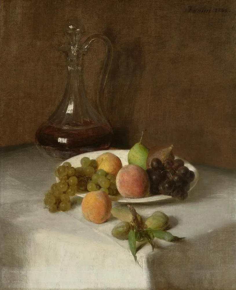 Stillleben Gemälde : Die Karaffe - Henri Fantin-Latour | Kunstdruck