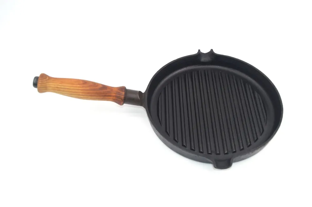 Vintage Ronneby Bruk Sweden Ronab Le Gourmet Gense Sweden Design 1980s schwedische handgearbeitete Gusseisen Grill Pfanne