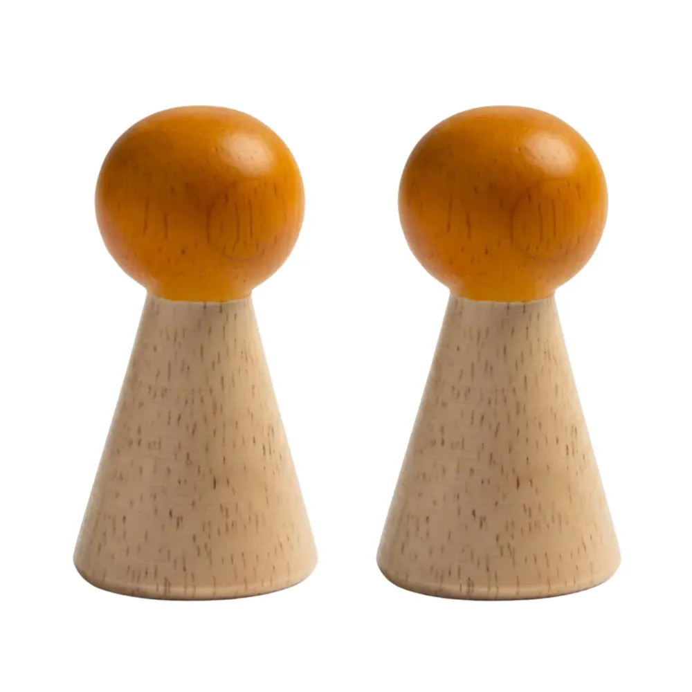 Wandhaken-Set HALMA aus Holz Orange