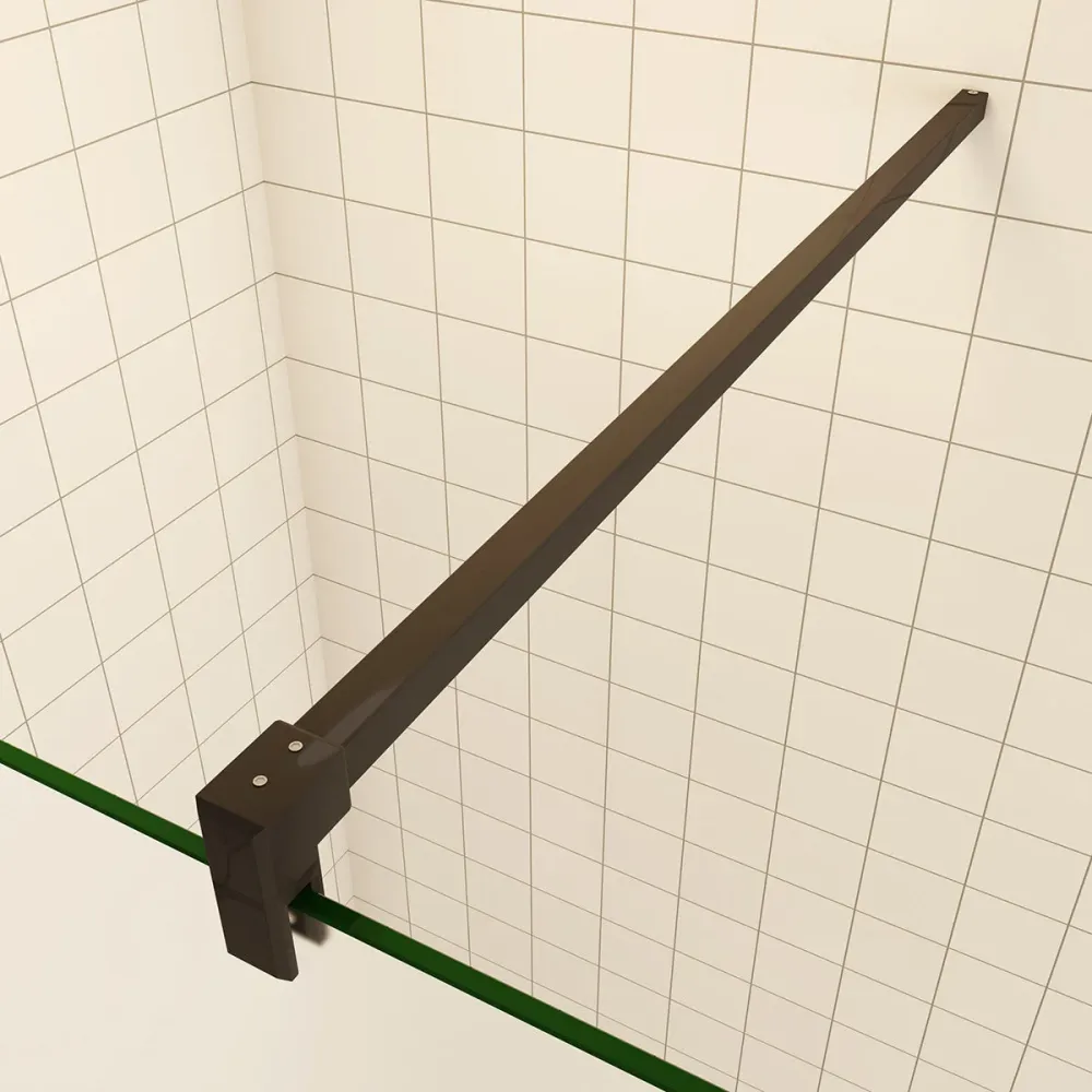10mm Glas Walk Duschwand Schwarz dusche Splitterschutzfolie 120x200 cm