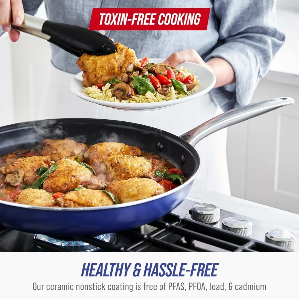10-Piece Ceramic Nonstick Cookware Set