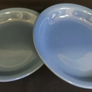 2er Set SUPPENTELLER "Scandia" - Porzellan, Einfärbiges Modernes Motiv Dekor (Blau)
