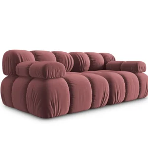 2-Sitzer-Samtsofa rosa Tropea