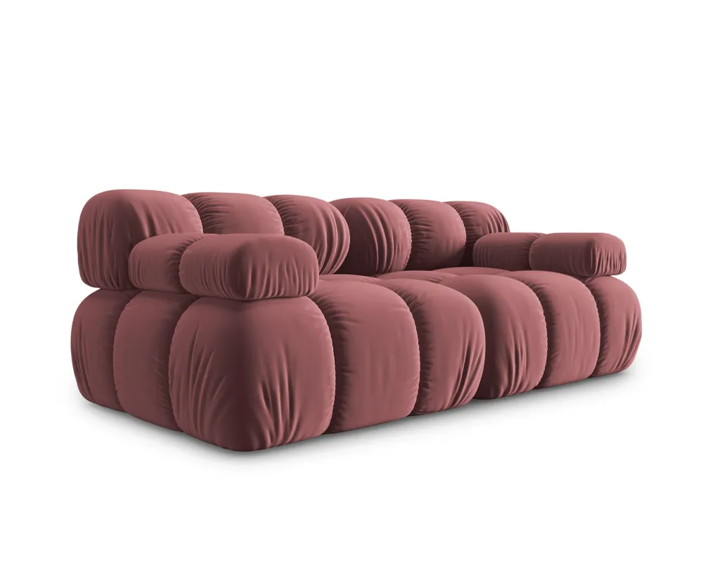 2-Sitzer-Samtsofa rosa Tropea