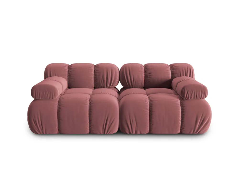 2-Sitzer-Samtsofa rosa Tropea