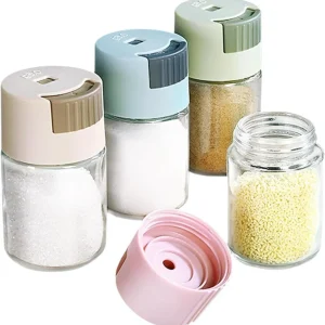 4er Set Gewürzstreuer 100ml - Spice Glas mit Dosierer