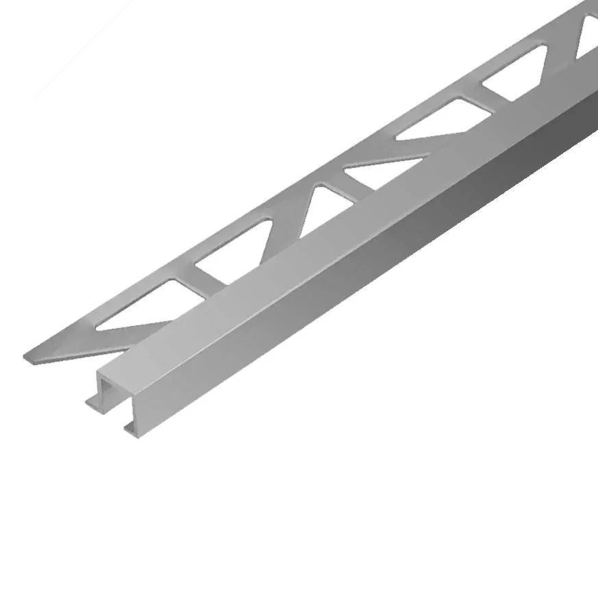 Abschlussprofil SQUARELINE Aluminium pulverbeschichtet betongrau RAL 0006500 9mm 250cm