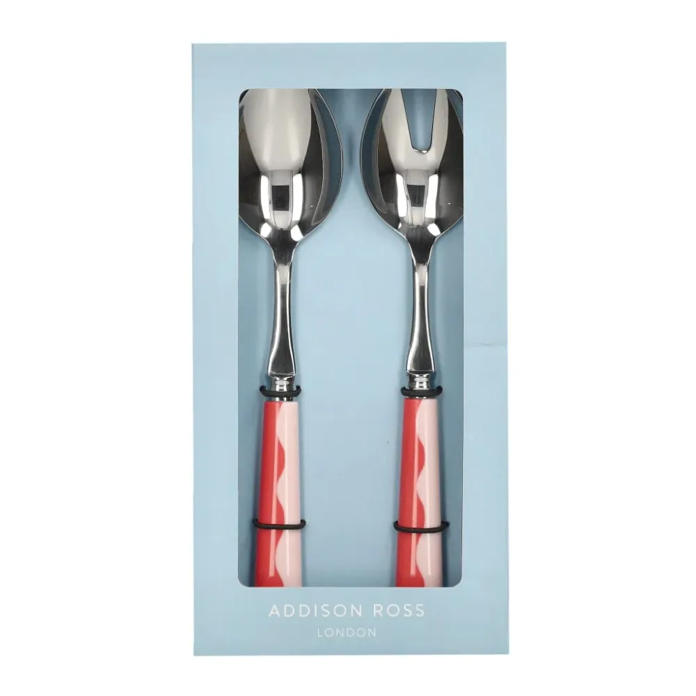 Addison Ross – Salatbesteck Wave – Wassermelone & Rosa