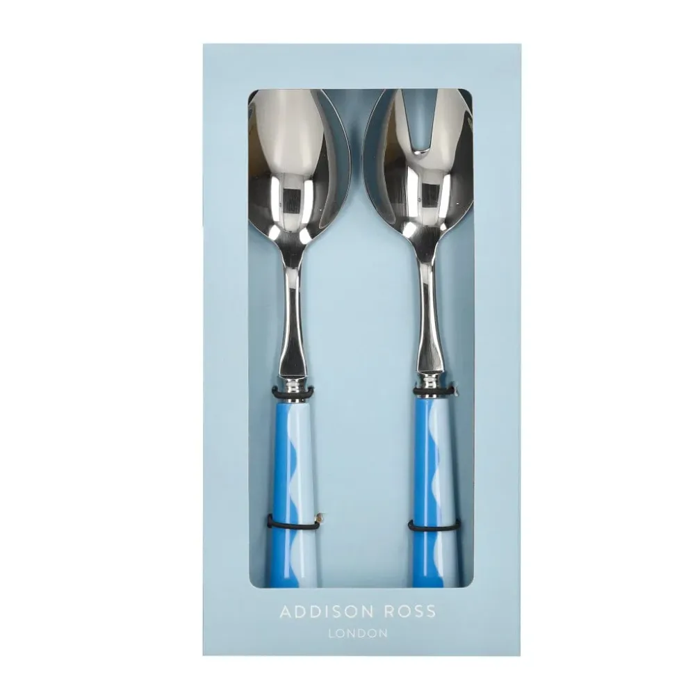 Addison Ross – Wave Salatbesteck – Hellblau & Hellblau