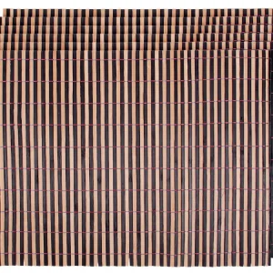 Alsino 6er Set Bambus Platzmatten 145098 schwarz braun Tischsets Platzsets Tischmatte Tischdeko Platzdeckchen 44cm x 28,5cm