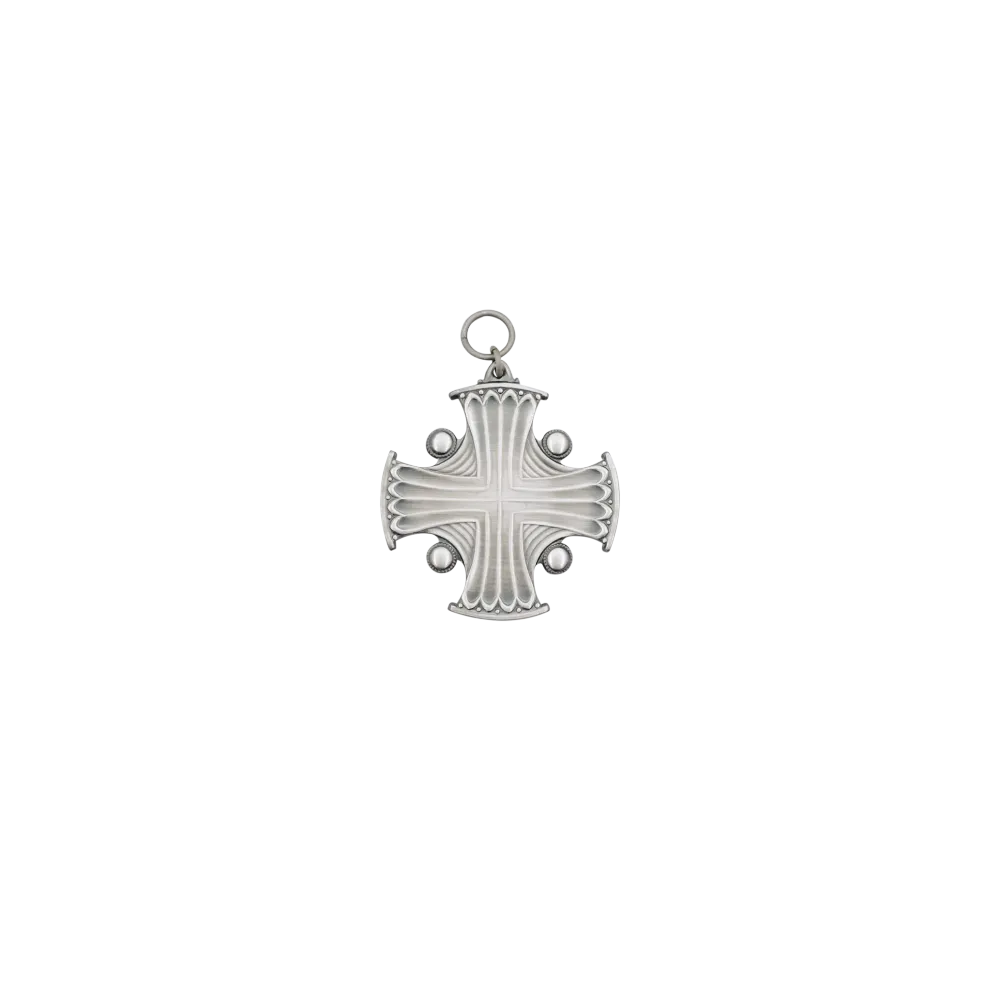 Anhänger, Messing, altsilber, mit Öse(n) und Ring(en)