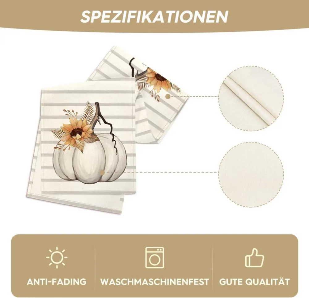 Artoid Mode Herbst Tischläufer 40x140 cm Beige