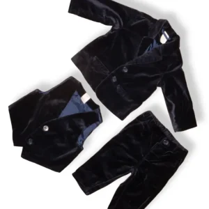 Babyanzug Samt Dunkelblau Gr.68 | H&M