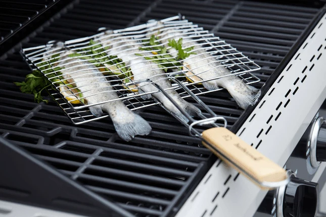 Barbecue-Fischgrill für 3 Fische