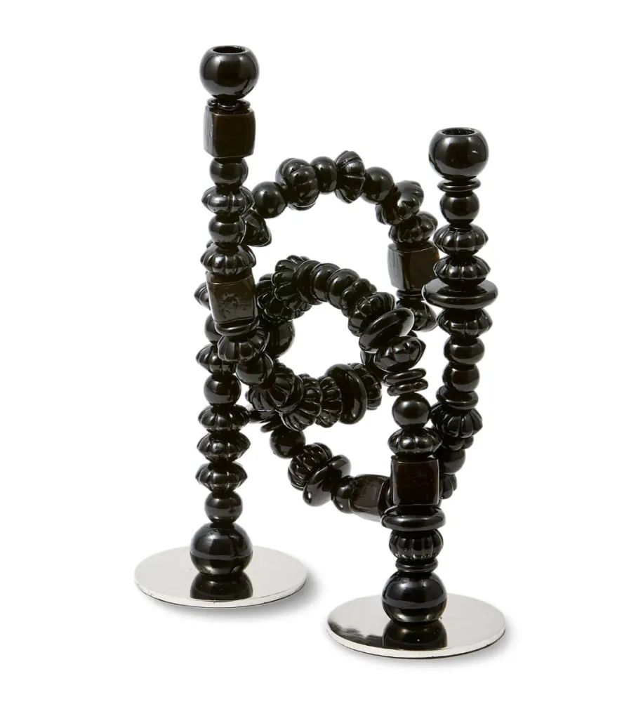 BEADS Kerzenständer schwarz