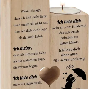 Blumuze Valentinstag Jahrestag Kerzenständer Ich Liebe Dich