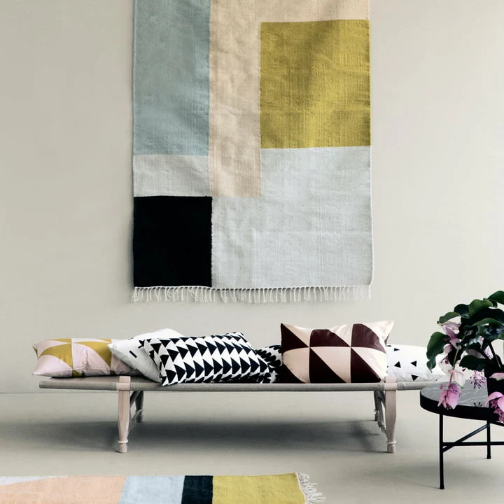 B-Ware Ferm Living Kelim Rug Squares Teppich Vorleger Läufer Designer 160 X 250 Cm Bunt