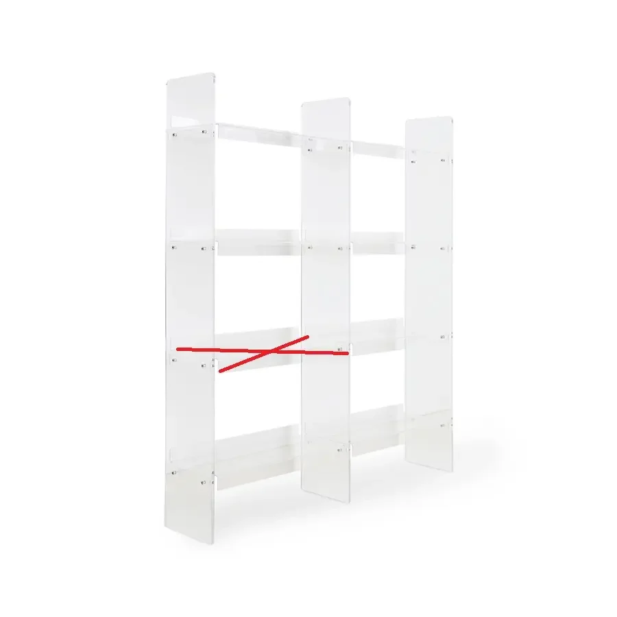 B-Ware H Kliving Regalsystem Regal Acrylregal Transparent Raumteiler Siehe Text/Foto