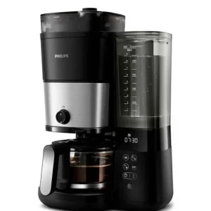 B-Ware Philips Hd7900/01 Kaffeemaschine Schwarz Silber Glaskanne Kaffee Siehe Text/Foto