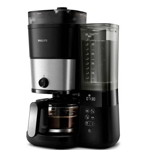 B-Ware Philips Hd7900/01 Kaffeemaschine Schwarz Silber Glaskanne Kaffee Siehe Text/Foto