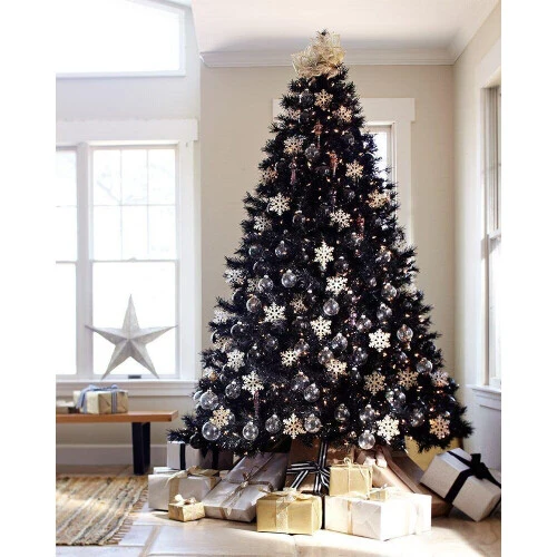 B-Ware Shatchi Weihnachtsbaum Tannenbaum Künstlicher Baum Schwarz 2,10m Kunstbaum Grün
