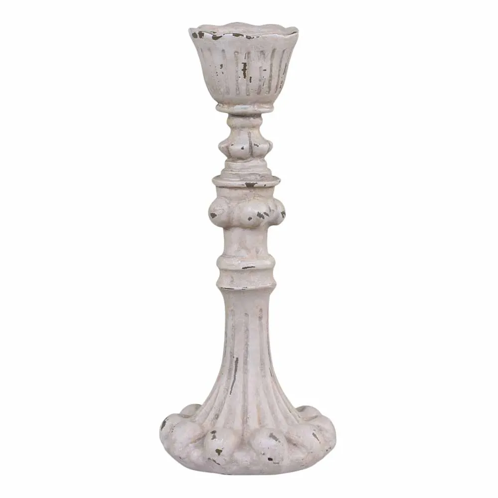 Chic Antique - Shabby Chic Kerzenhalter Antikgrau Barockstil Vintage