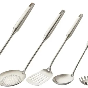 Cookinglife Spatelset ProLine RVS - Küchenset - 5-teilig - Pfannenwender, Spatel, Spaghettilöffel, Suppenlöffel & Schaumkelle