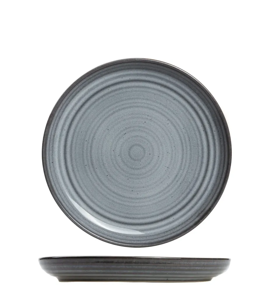 Cosy & Trendy Geschirrset Kentucky Grey - 12-teilig / 4 Personen - 4 Speiseteller, 4 Frühstücksteller und 4 Suppenteller
