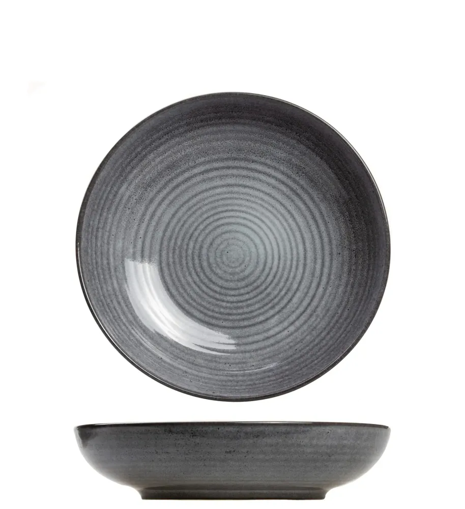 Cosy & Trendy Geschirrset Kentucky Grey - 12-teilig / 4 Personen - 4 Speiseteller, 4 Frühstücksteller und 4 Suppenteller
