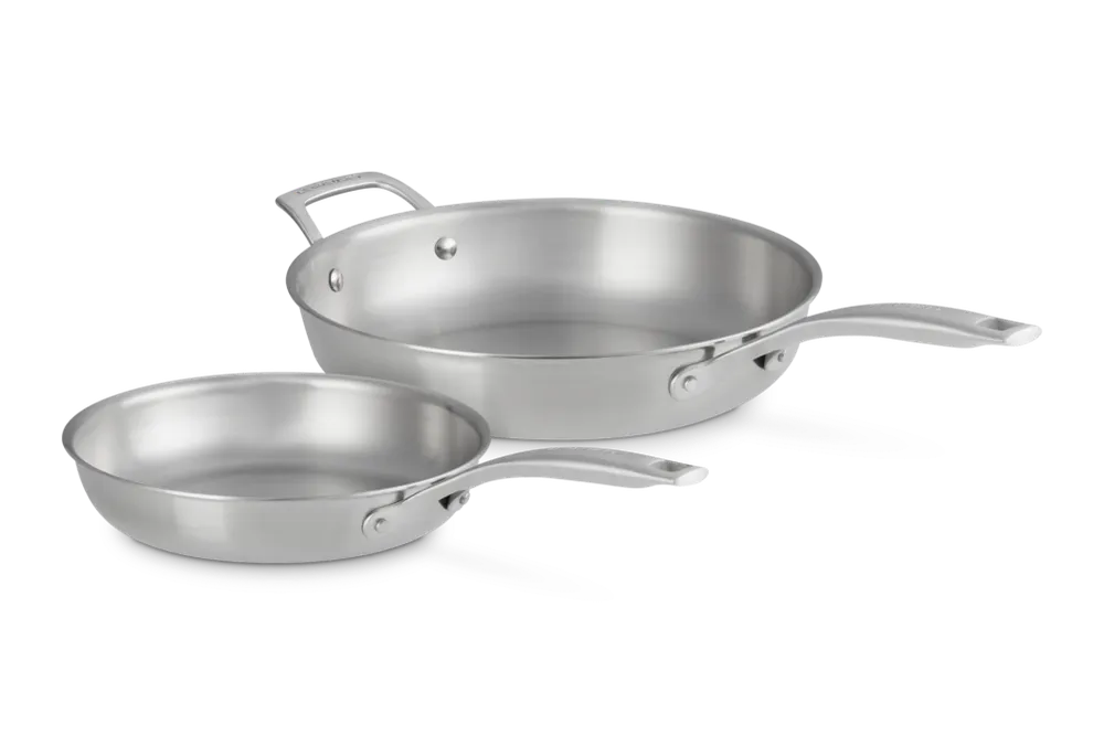 Le Creuset Bratpfannenset Edelstahl 24/28 cm 'Essential 3-lagig'