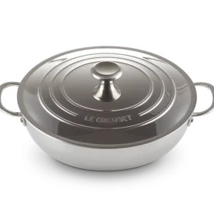 Le Creuset Provençal Bratpfanne / Flache Schmorpfanne Ø30cm / 4,3L 'Edelstahl Signature'