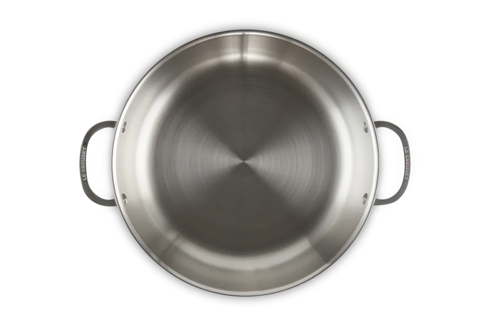 Le Creuset Provençal Bratpfanne / Flache Schmorpfanne Ø30cm / 4,3L 'Edelstahl Signature'