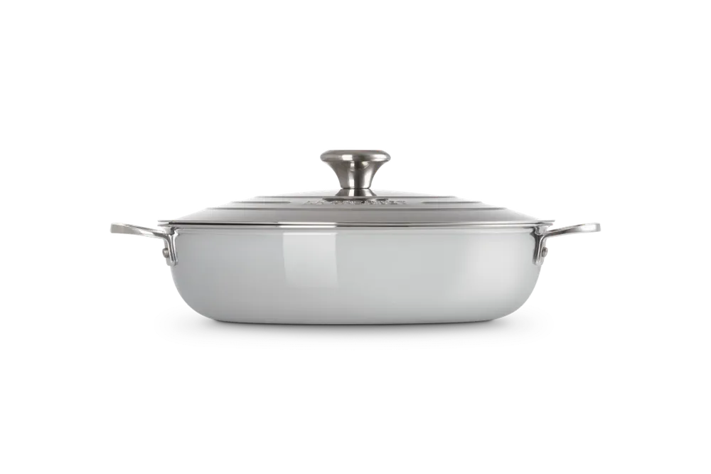 Le Creuset Provençal Bratpfanne / Flache Schmorpfanne Ø30cm / 4,3L 'Edelstahl Signature'