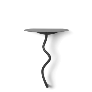 Curvature Wall Table - Black Brass